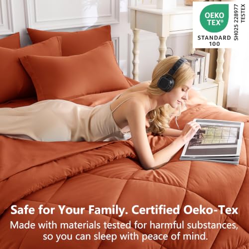 Full Size Comforter Sets Burnt Orange
