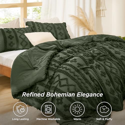 Tufted Boho Comforter Set Oversized King