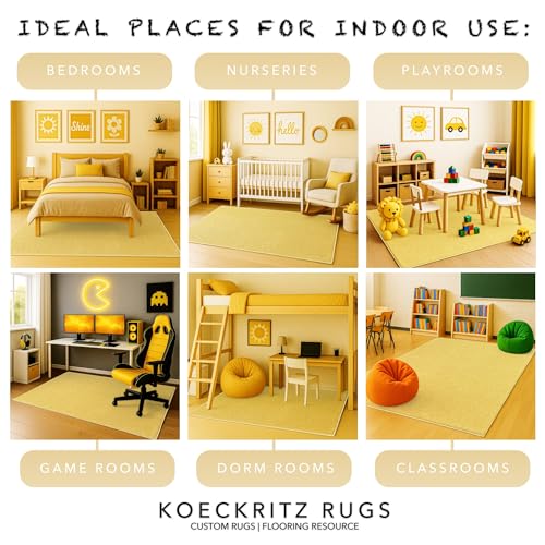Soft & Colorful 5' x 5' Kids Classroom Area Rug