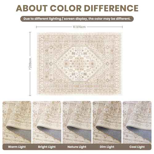 7x9 Area Rugs for Living Room (62.75 Sq Ft)