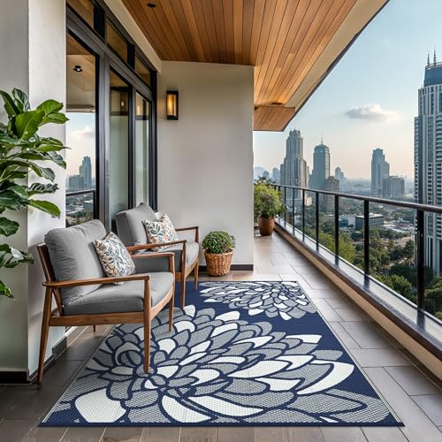 Outdoor Rug Waterproof Plastic Rugs for Patio (54 Sq Ft)