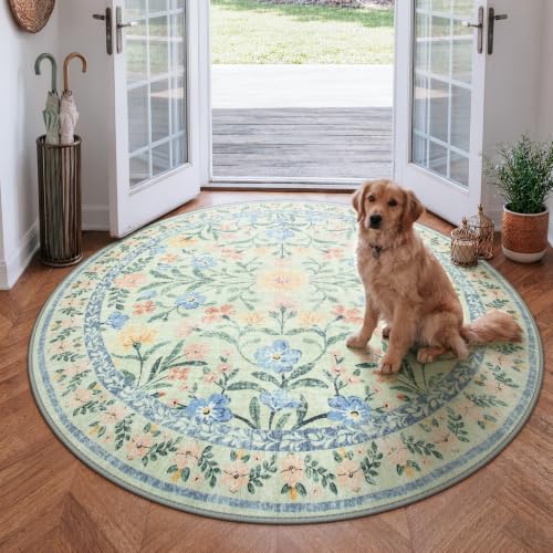 Washable Round Area Rug