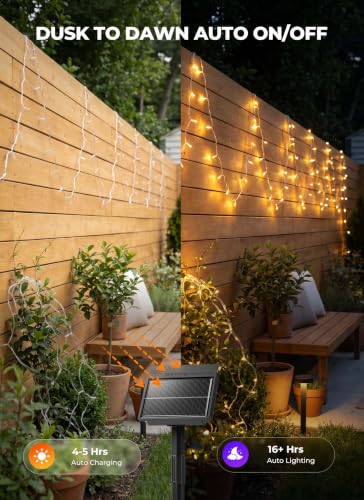 2 Pack Solar String Lights Outdoor (2 Count)