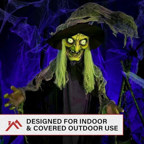 Life Size Poseable Scary Talking Witch (75" Standing Witch)