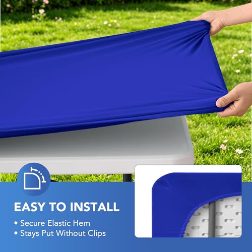 Fitted Tablecloth for 8 Foot Rectangle Tables (6 Count)