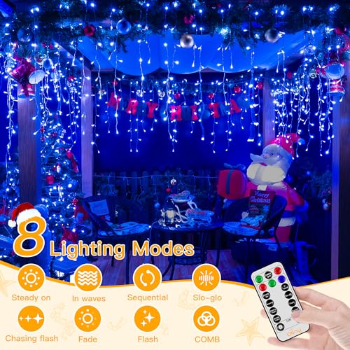 Icicle Lights for Outside 720LED 60FT (60 Foot)