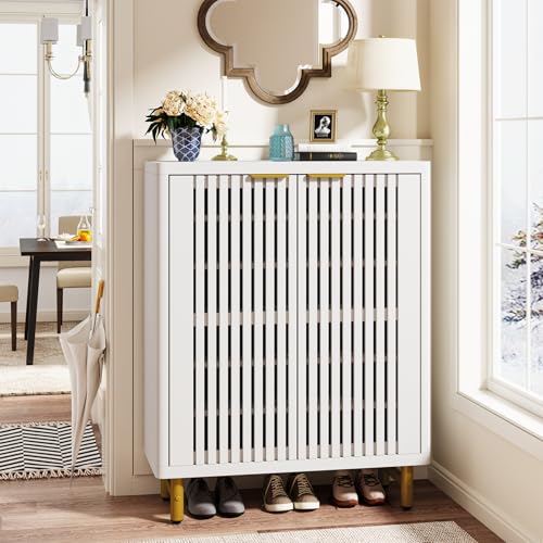 6 Tier Shoe Cabinet with Shutter Doors
