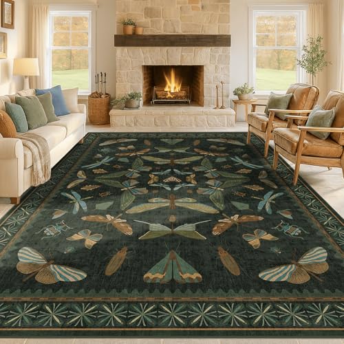 Green Living Room Rug (140 Sq Ft)