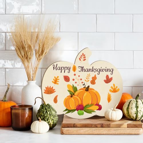 Wooden Pumpkins Ornaments to Paint Halloween Thanksgiving Decoration Cutouts Unfinished 6Pack (6 Count)
