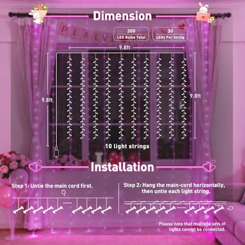 300 LED Curtain Lights