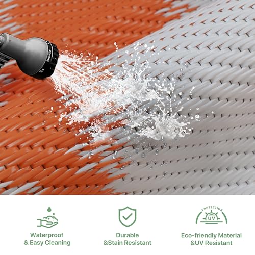 Outdoor Rug Waterproof for Patio Decor (54 Sq Ft)