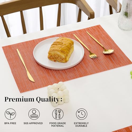 Orange Placemats Set of 8 (8 Count)