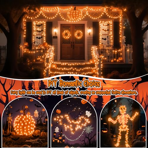 Halloween Orange Fairy Lights Battery Operate (6 Count)