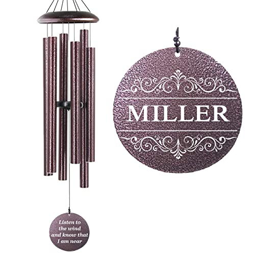 36" Large Deep Tone Personalized Sympathy Wind Chimes