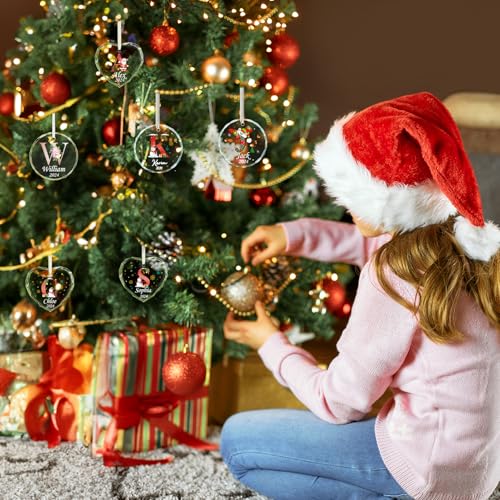 Personalized Christmas Ornaments with Initial Name