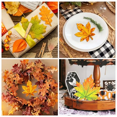 36PCS Wooden Fall Ornaments to Paint Thanksgiving Decorations (36 Count)