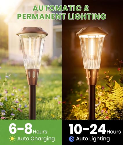 Solar Pathway Lights Outdoor (6 Count)