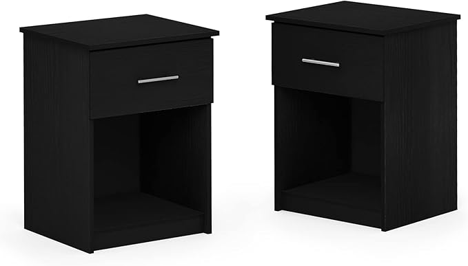Furinno Tidur Nightstand, 2-Pack, Americano