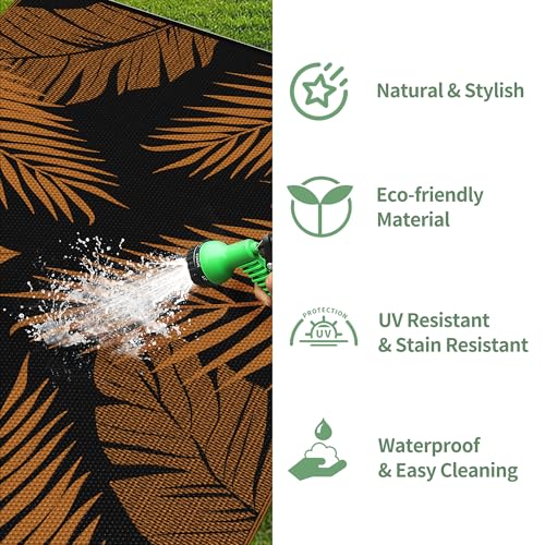 Outdoor Rug Waterproof Plastic for Fall Decor (54 Sq Ft)