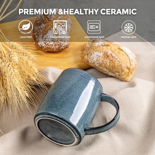 Large Coffee Mugs Set of 6 (6 Count)