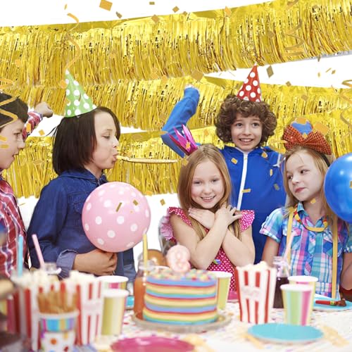 Gold Foil Fringe Garland 10FT 2packs for Parade Float Decorations (20 Foot)