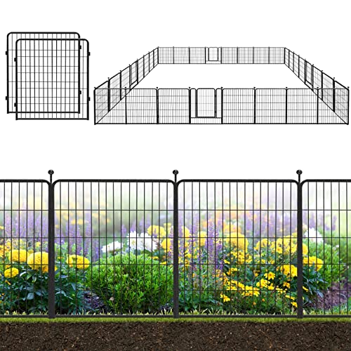 Decorative Black Metal Fencing Garden Fence with Gate