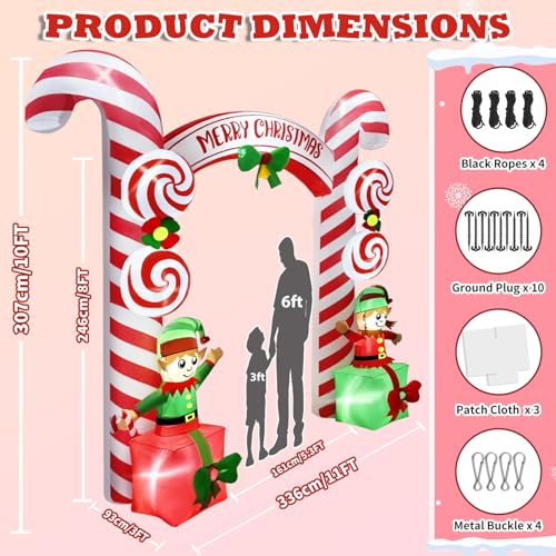 9FT Christmas Inflatable Archway