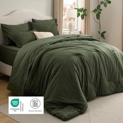 King Size Comforter Set Dark Green
