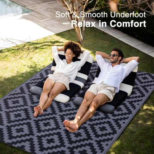Outdoor Rug 5x8 ft Waterproof Reversible Mat