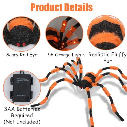 Giant Spider Halloween Decorations (Orange)
