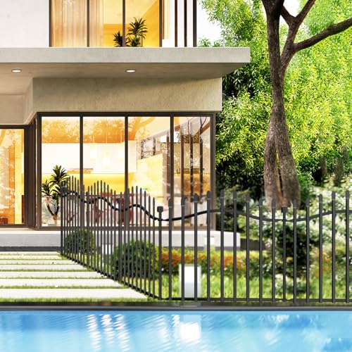 No Dig Garden Fence 24" H x 22.5'L Decorative Yard Dog Outdoor Panels (4.82 Sq Ft)