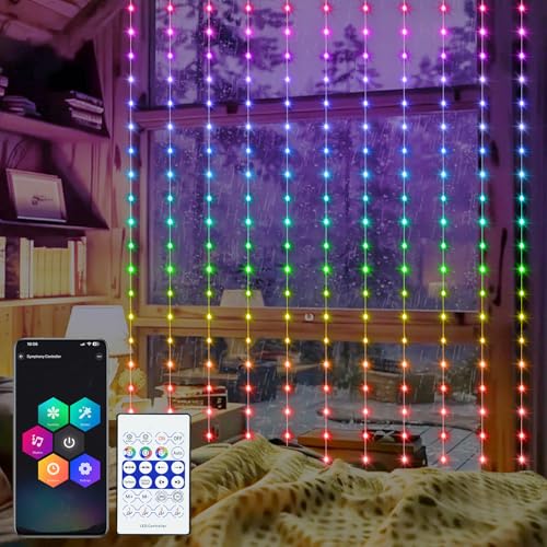 Smart Curtain Lights 6.6 x 9.8Ft 16 Million Colors Changing (300 Count)