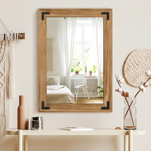 Wood Framed Bathroom Vanity Mirror for Wall