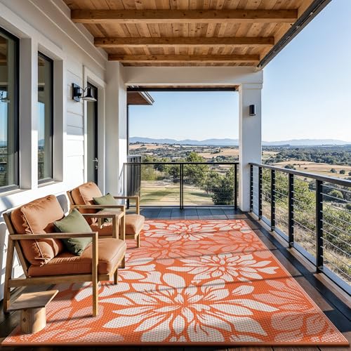 Outdoor Rug Waterproof Plastic Rugs for Patio (54 Sq Ft)