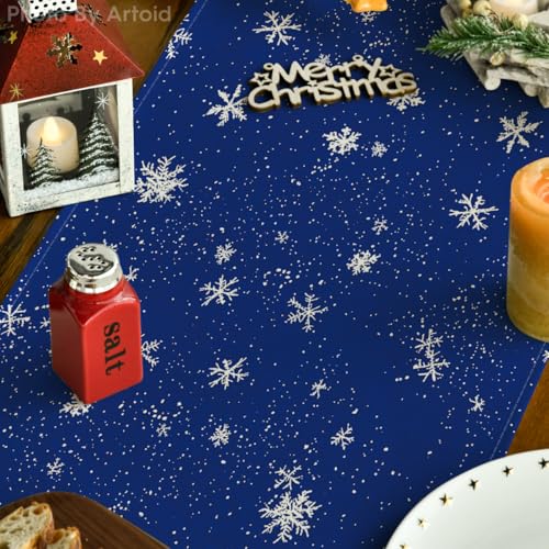 Snowman Christmas Table Runner Home Party Decor 13x108 Inch