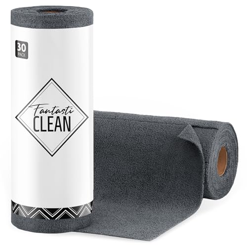 Microfiber Cleaning Cloth Roll (30 Count)