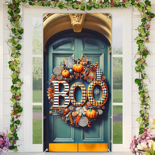 Halloween Door Banner Boo 35x71 Inch Polyester
