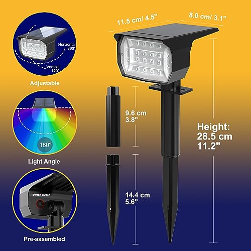 Solar Spot Lights Outdoor Color Changing