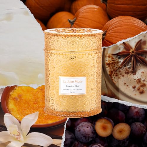Pumpkin Chai Scented Candles for Home (19.4 Ounce)