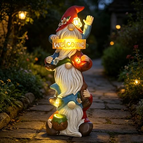 Garden Gnome Statue Solar Lights