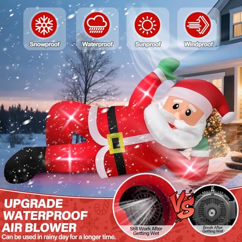 10FT Lying Santa Christmas Inflatables Outdoor Decoration