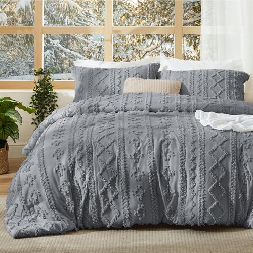 Tufted Boho Comforter Set California King Size