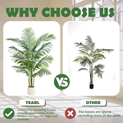 Artificial Palm Tree Indoor Plant 5FT Tall Fake Tropical Palm Tree in Pot