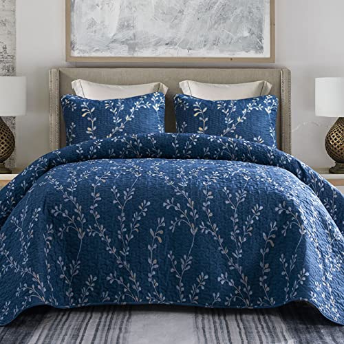 Reversible Boho Quilts Queen Size Navy