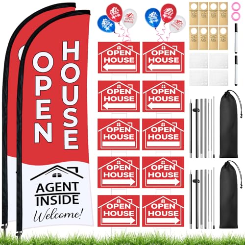 88 Pcs Open House Signs for Real Estate Agent Supplies (88 Count)