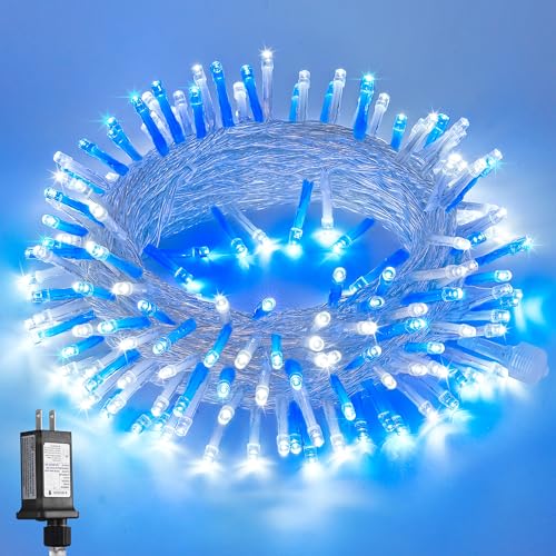 Blue and White String Lights Indoor (66 Foot)