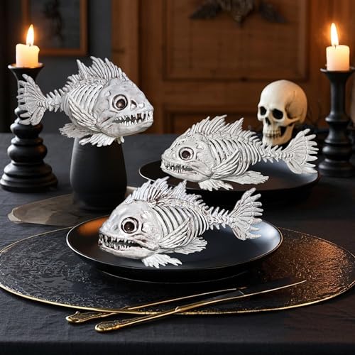 3 Pack Halloween Skeleton Decor Halloween Fish Tank Decorations (3 Count)