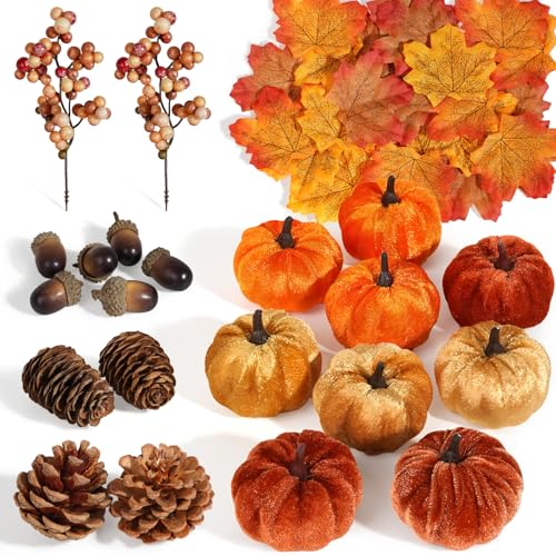 51 PCS Artificial Fabric Pumpkins
