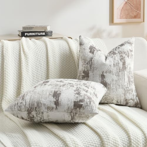 Pack of 2 Faux Cashmere Throw Pillow Covers 24x24 Inch (2 Count)