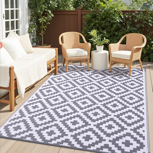 Outdoor Rug 6x9 ft Waterproof Reversible Mat